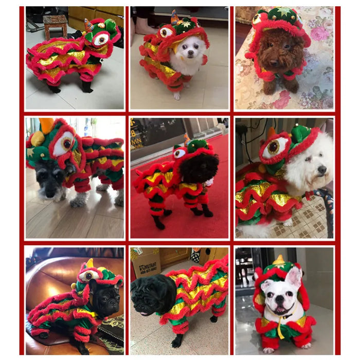 Chinese new year dragon pet costume