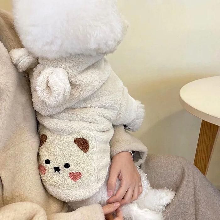 Fuzzy warm pet costume