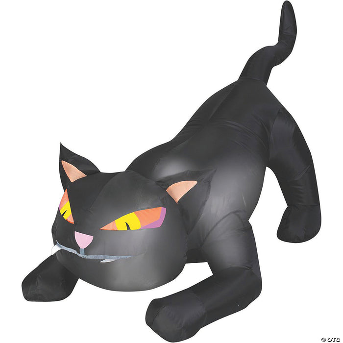 50" Blow Up Inflatable Black Cat Outdoor Halloween Yard Decoration