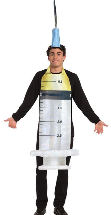 Humorous Syringe Tunic and Headpiece Costume