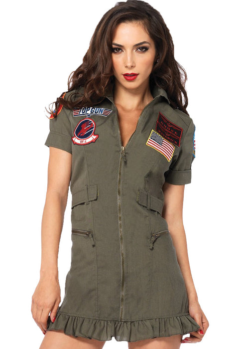 Top Gun Flight Dress Costume - Take to the Skies in Style! ✈️🕶️