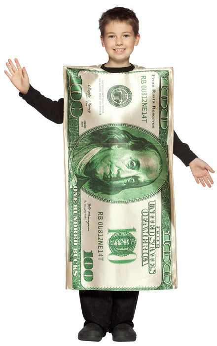 Cool Cash $100 Bill Kid's Costume