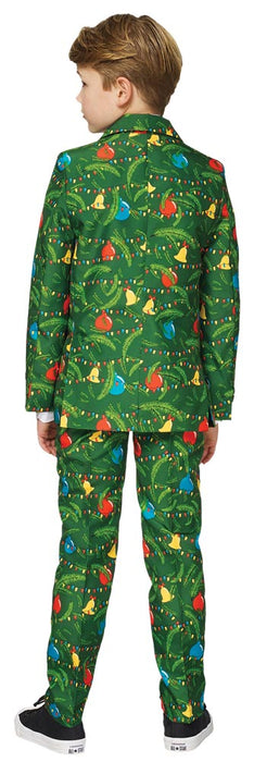 Festive Green Christmas Suit for Teens