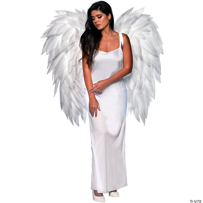 40" Featherless White Angel Wings