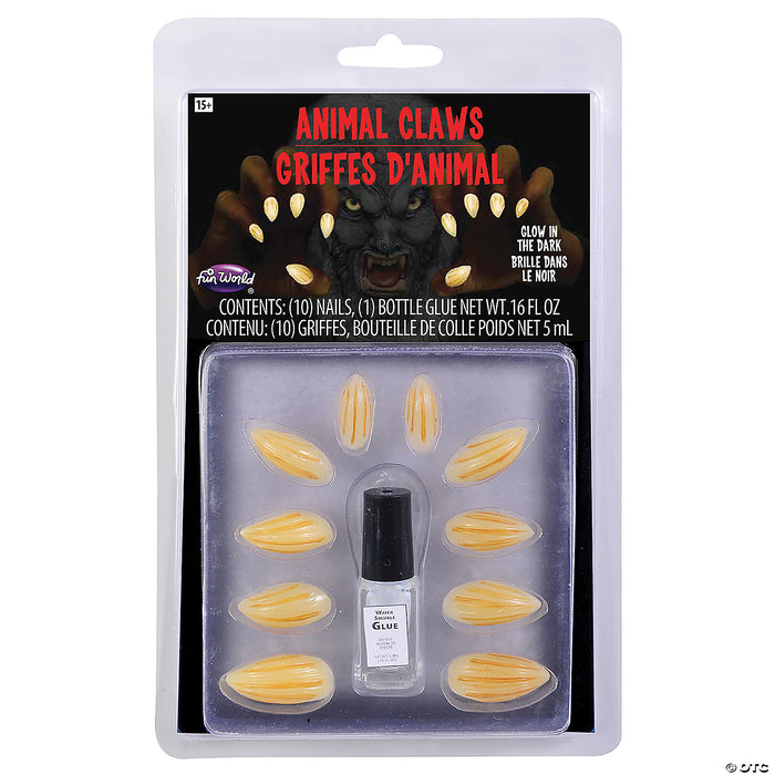 Animal Claws Glow-In-The-Dark Claws Kit
