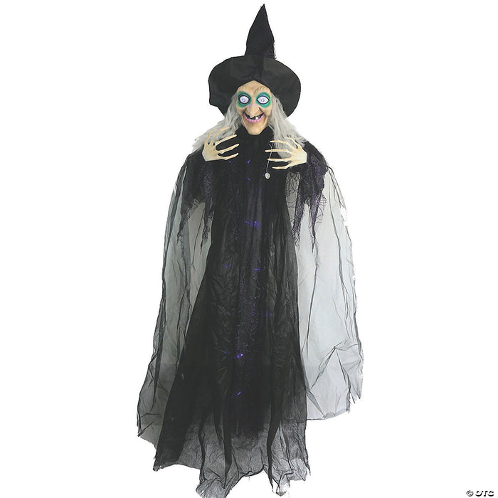 72" Animated Hanging Witch Halloween Decoration