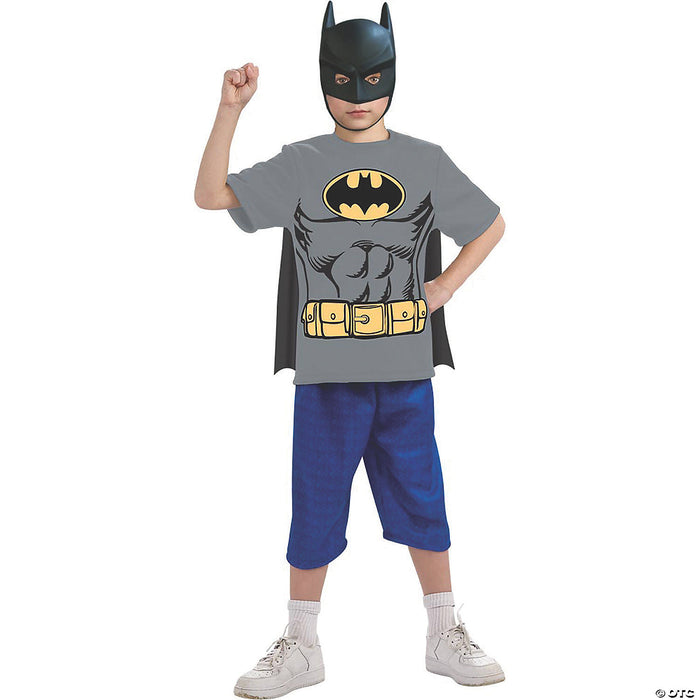 Boy's Batman Shirt Mask Cape Costume - Large