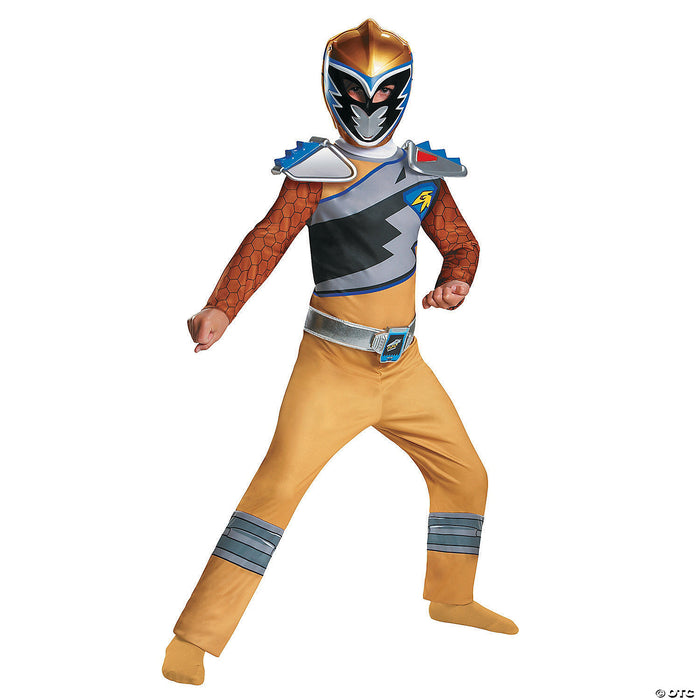 Boy's Classic Power Rangers Dino Gold Ranger Costume - Small