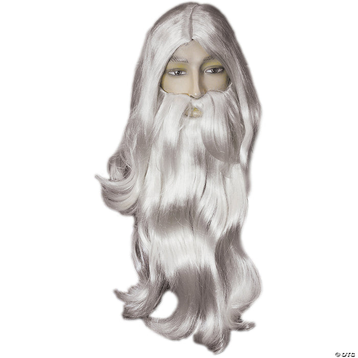 Father Time Wig And Beard Set