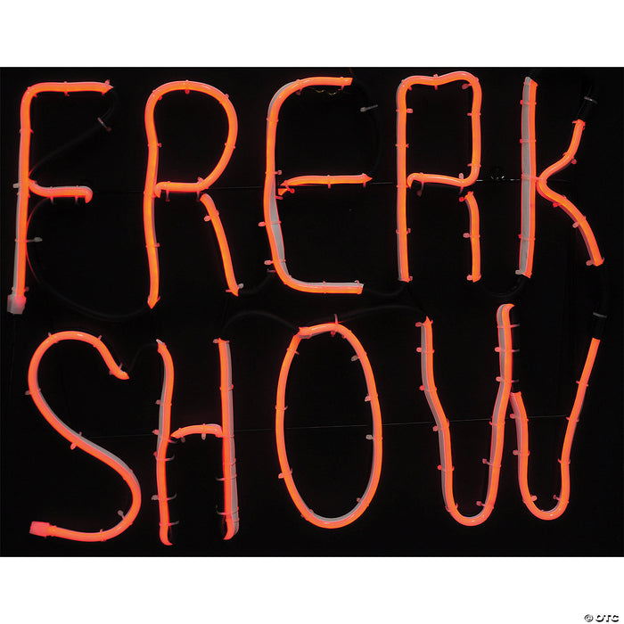 Glowing Neon LED Freak Show Light Up Sign