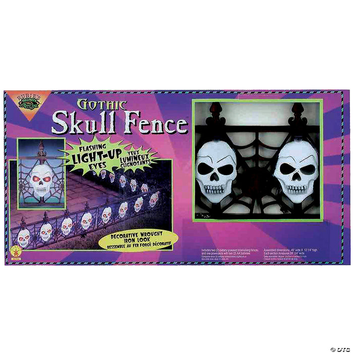 Gothic Skull Light-Up Fence