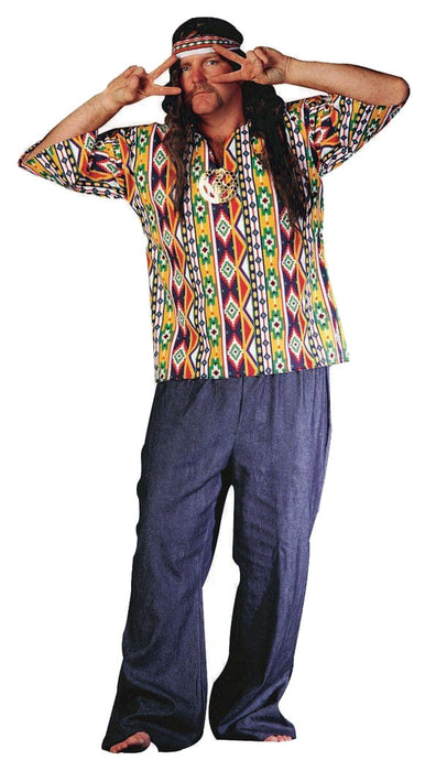 Classic 60s Hippie Dude Costume - Relive the Age of Aquarius! 🌼✌️