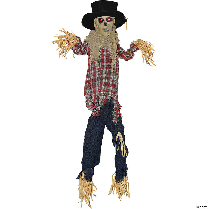 36" Hanging Animated Kicking Scarecrow Decoration