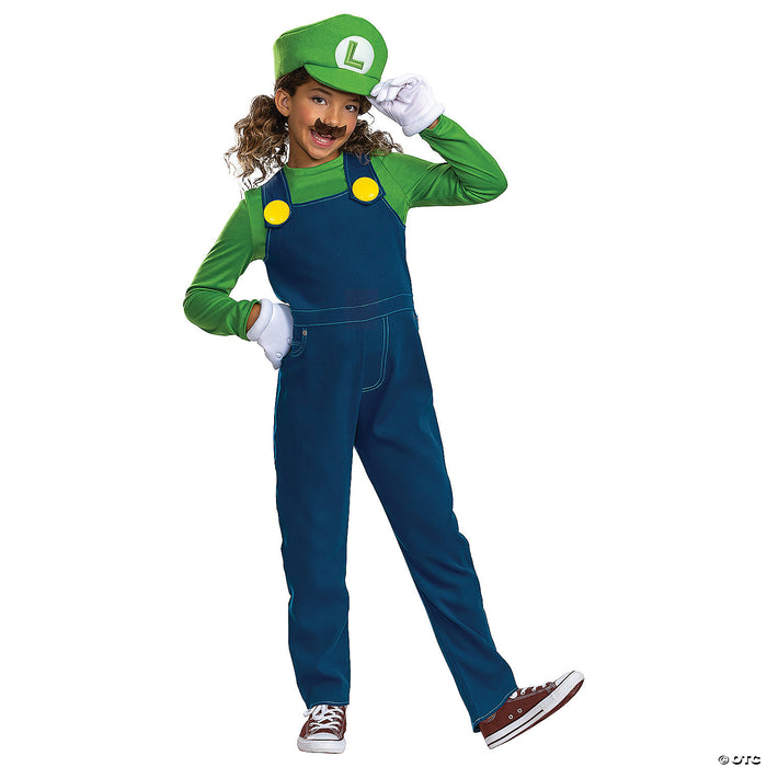 Kids Elevated Mario Bros. Luigi Costume Large 10-12