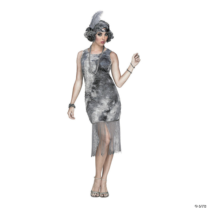 Women's Ghostly Flapper Costume - Medium/Large