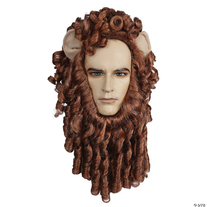 Men's Curly Lion Wig Set