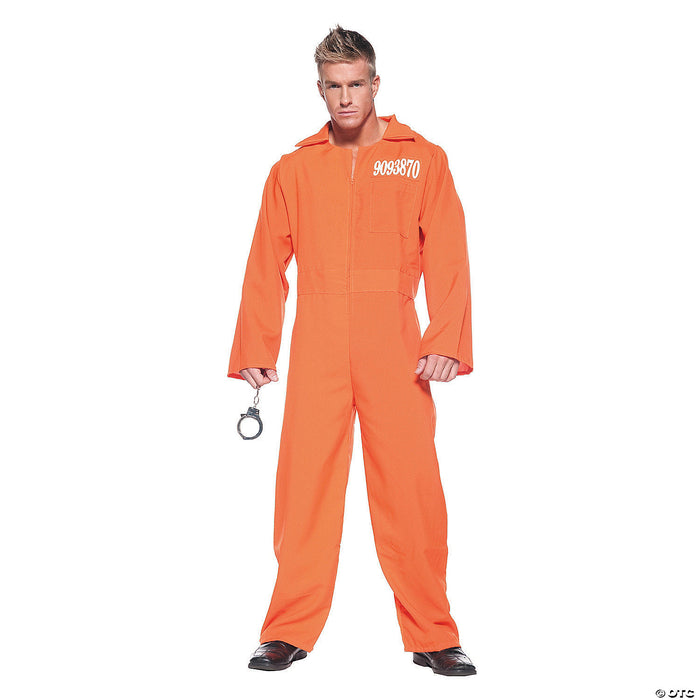 Men's Orange Prison Jumpsuit Costume - Break Out in Style! 🚨👮‍♂️
