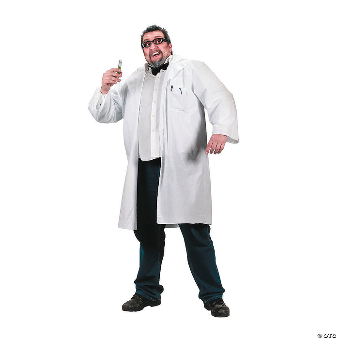 Men's Plus Size Lab Coat Costume