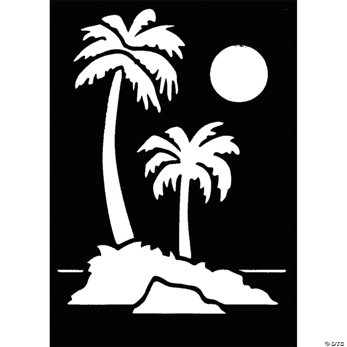 Palm Tree Brass Stencil