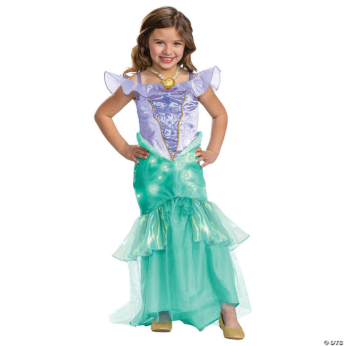Kids Prestige Little Mermaid Ariel Light/Sound  Costume Small 4-6