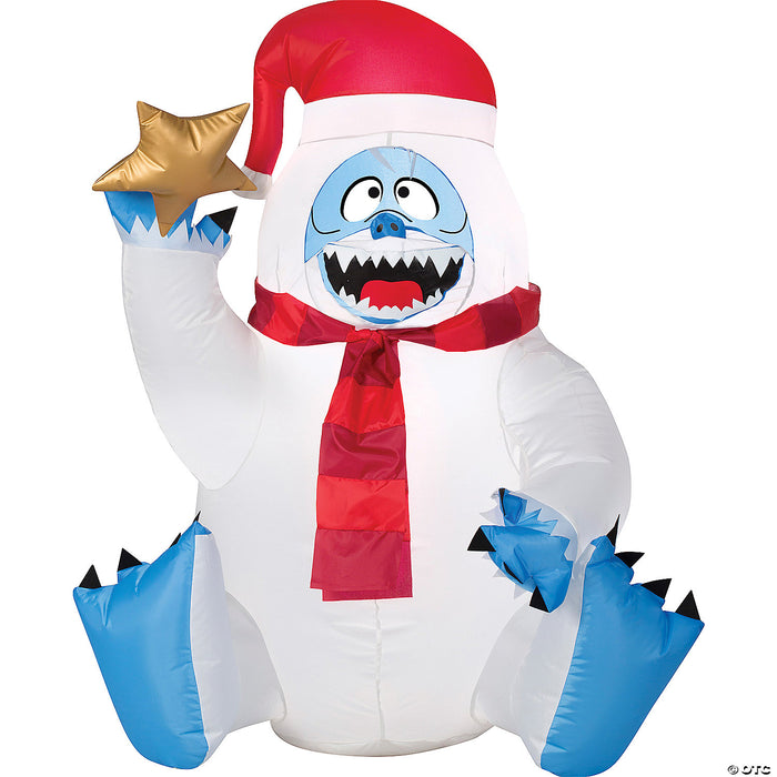 36" Blow Up Inflatable Rudolph the Red Nosed Reindeer<sup>®</sup> Sitting Bumble™ Holding Star Outdoor Yard Decoration