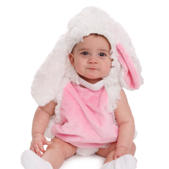 Hop into Fun with the Plush Pink & White Bunny Costume