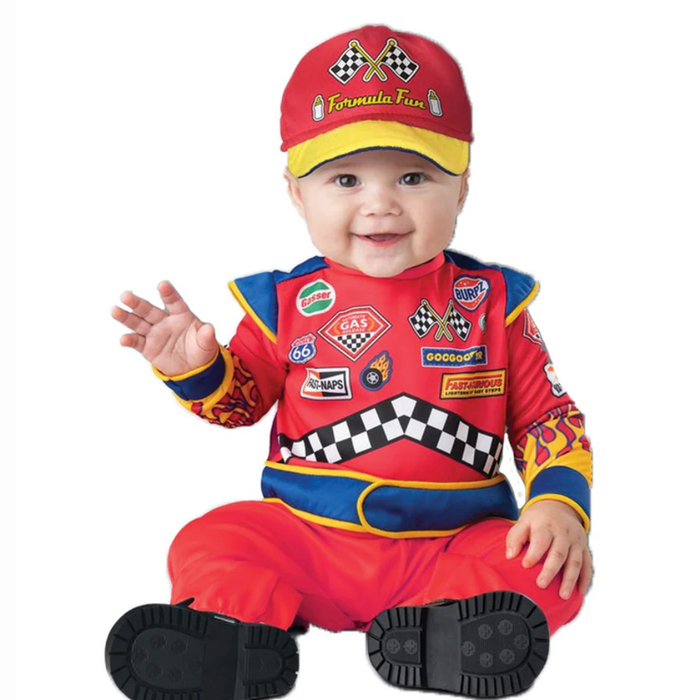 Speed into Fun with the Burnin' Rubber Toddler Costume!