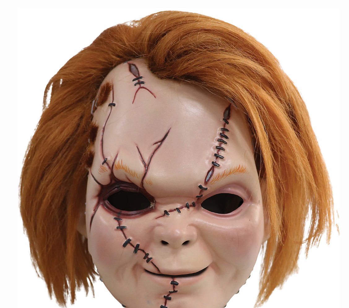 Embrace the Horror with the Curse of Chucky Plastic Mask