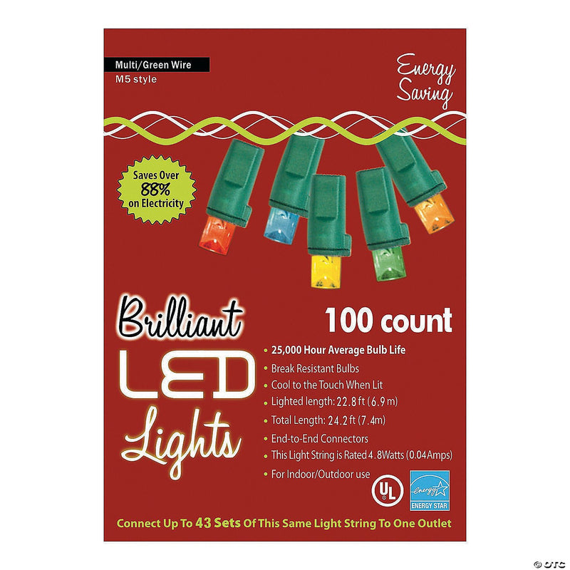 100L Multi - Color Holiday LED Lights - M5 Style - The Costume Shop your one stop costume shop!
