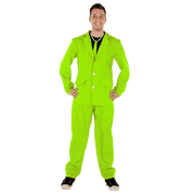 Red 3 Piece Suit for Adults | Costume-shop.com - Medium / Neon Red - image 4