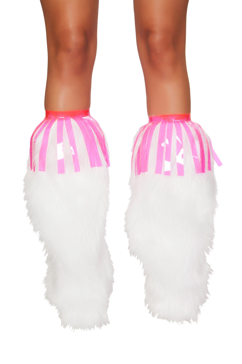 3242 - Pair of Vinyl Fringe Leg Wrap - As Shown / O/S - image 1