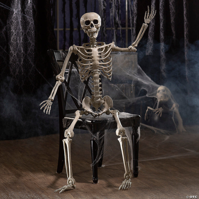 5 Ft. Life Size Posable Skeleton Halloween Decoration - image 1