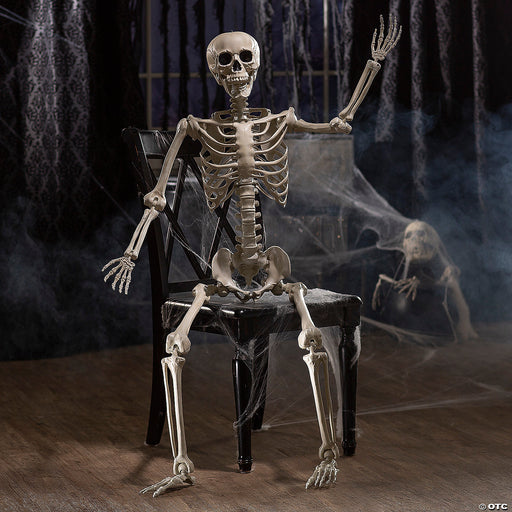 5 Ft. Life Size Posable Skeleton Halloween Decoration - image 1