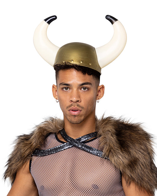 6217 - Viking Hat - Gold/White / O/S - image 1