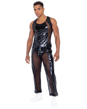 6334 - Mens Pride Vinyl Mesh Tank Top - Black/Multi / L - image 1