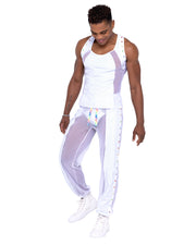 6334 - Mens Pride Vinyl Mesh Tank Top - Black/Multi / L - image 2