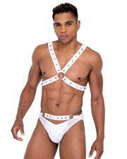 6340 - Mens Pride Criss-Cross Swim Briefs - Black/Multi / L - image 2