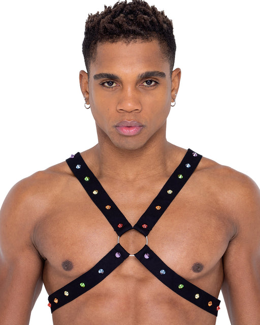 6337 - Mens Pride Harness - Black/Multi / L/XL - image 2