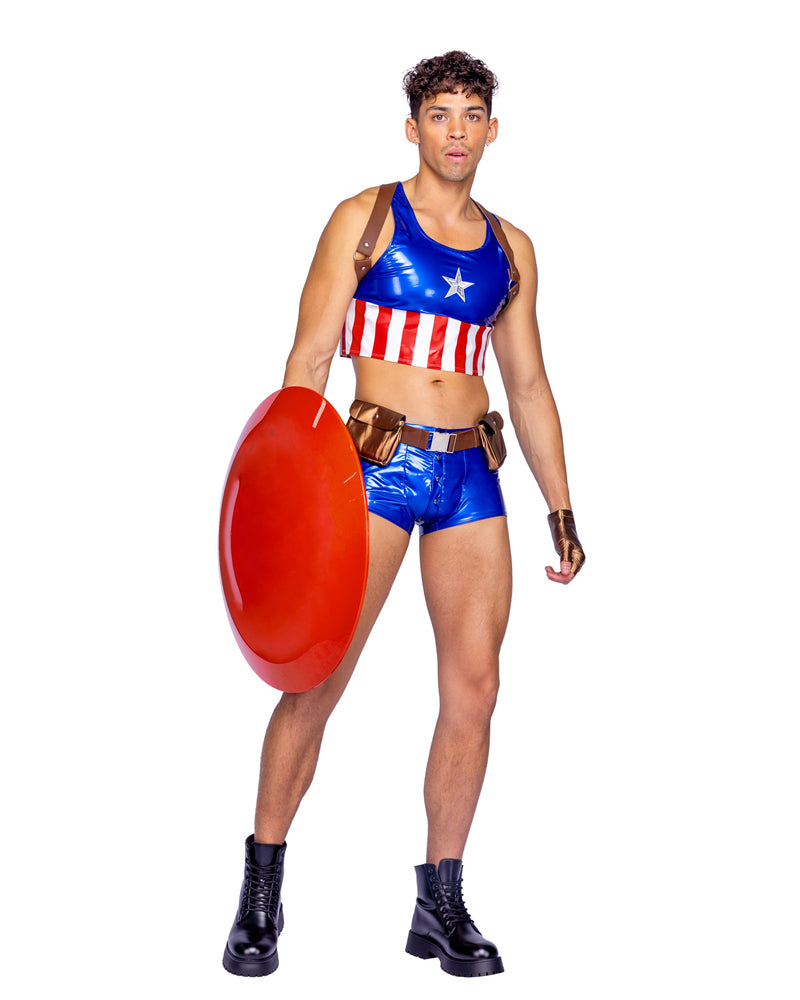 6364 - 4pc Hunky American Hero - Blue/Red/Brown / L - image 1