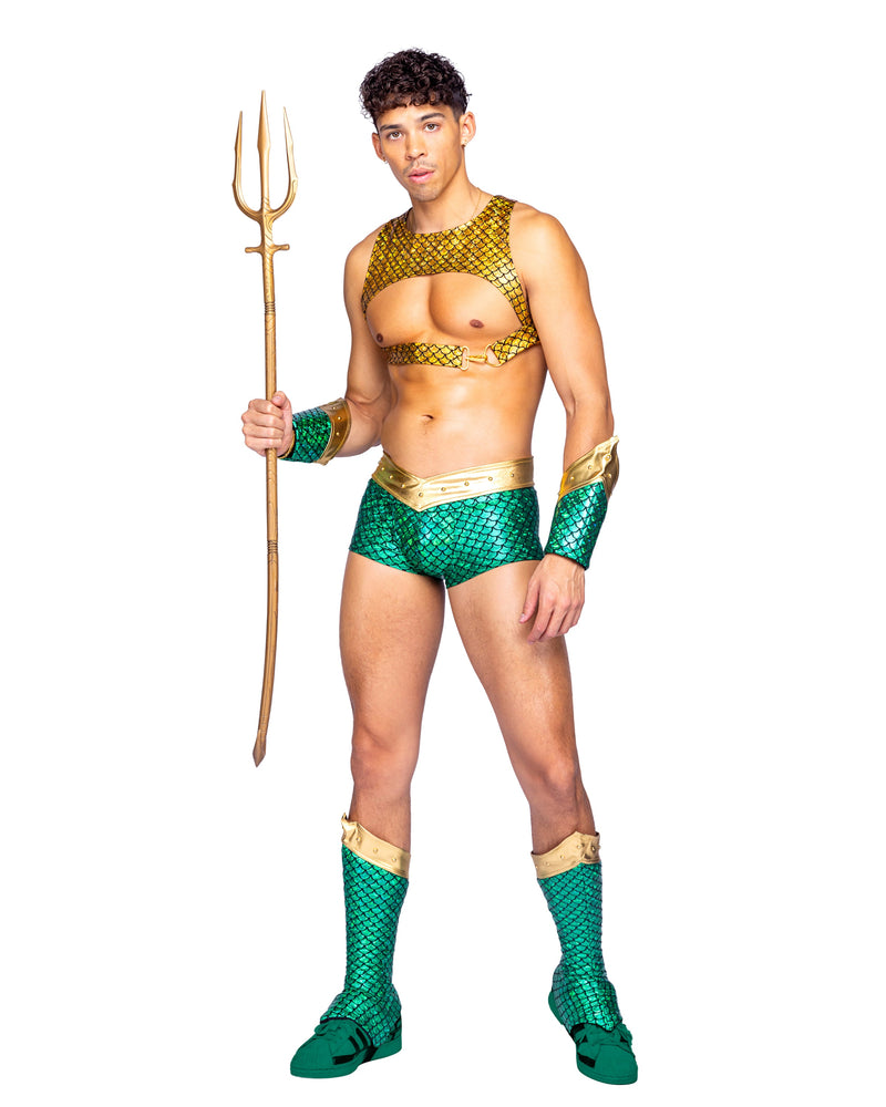 6365 - 4pc Aqua Hunk - Green/Gold / L - image 1