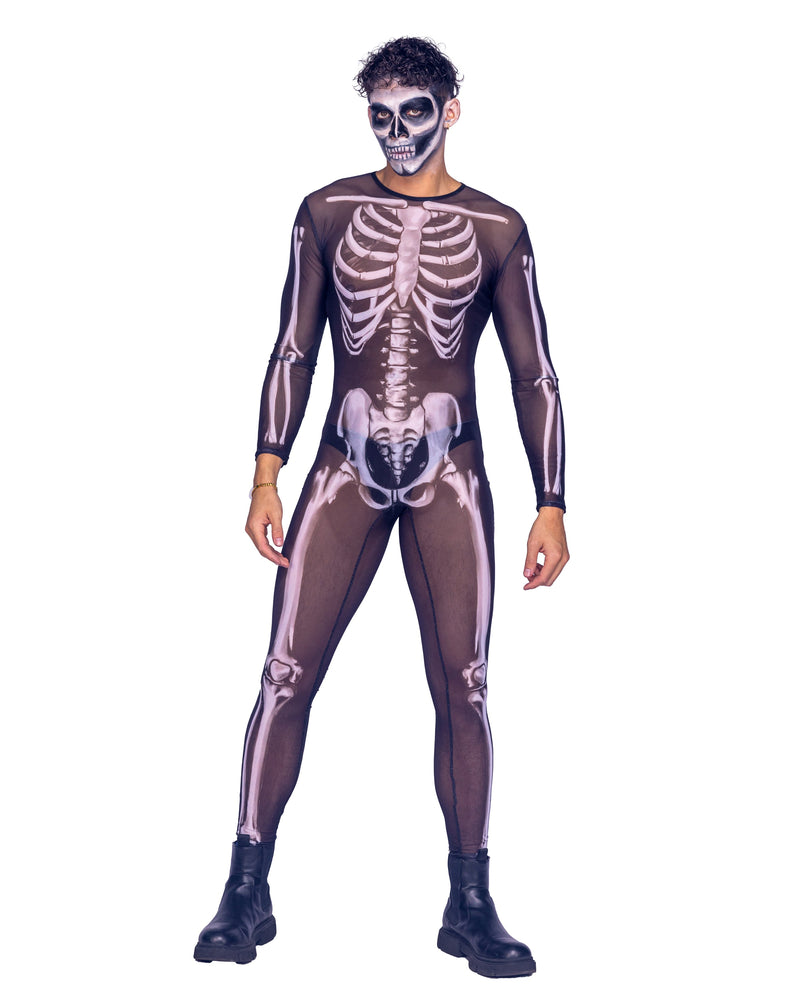 6379 - 1pc Sexy Skeleton - Black/White / L - image 1