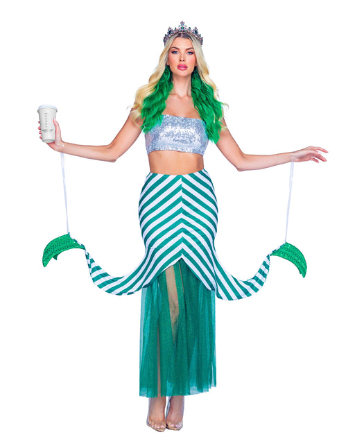 6389 - 2pc Starstruck Mermaid - Green/White/Silver / L - image 1