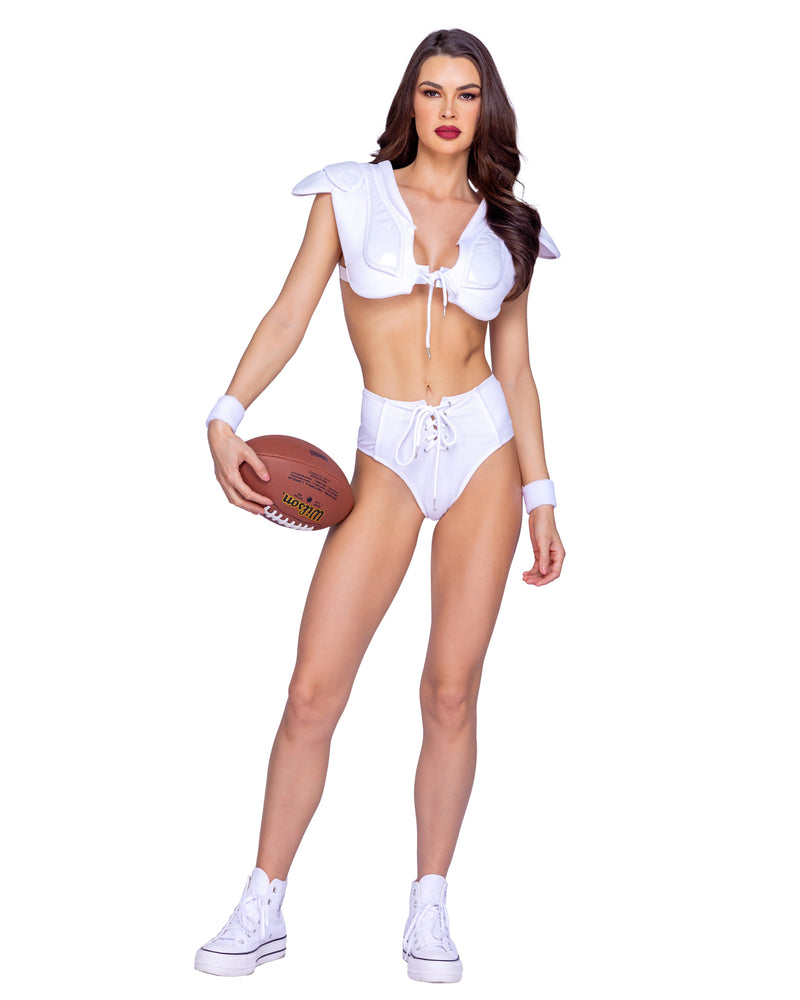 6400 - 3pc Varsity Babe Football Player - White / L - image 1