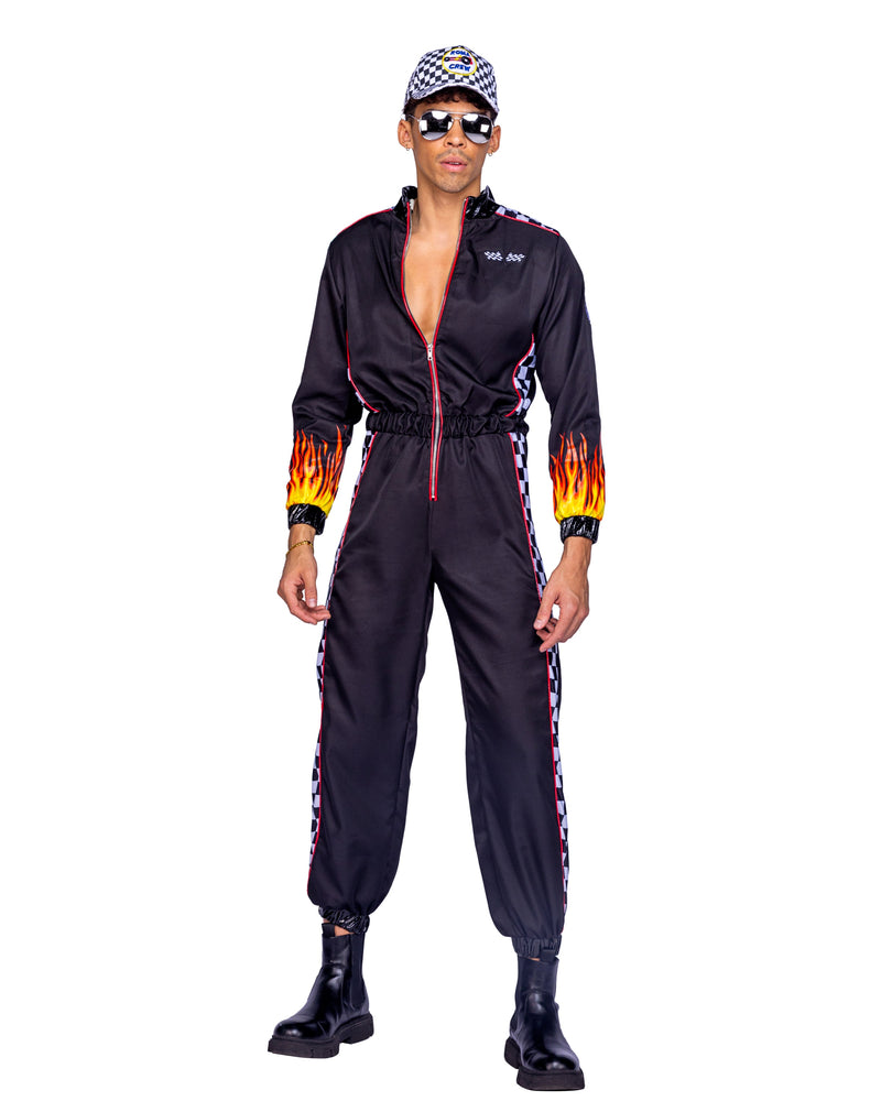 6404 - 1pc Hunky Race Car Driver - Black/Multi / L - image 1