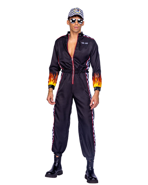 6404 - 1pc Hunky Race Car Driver - Black/Multi / L - image 1