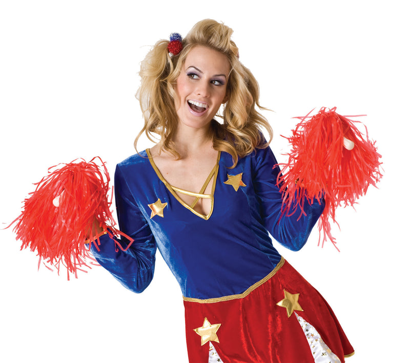 Blue Cheerleader Pom Poms - 2 Piece | Costume-Shop.com - Blue - image 4