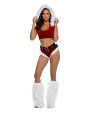6623 - 3pc Holiday Vixen - Red/Black / L - image 2