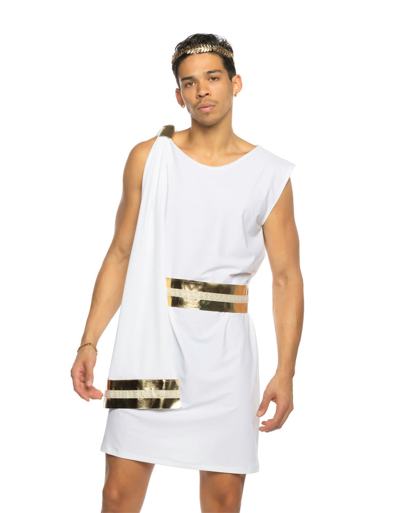 6636 - 2pc Gilded Greek God - White/Gold / L - image 1