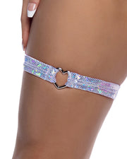 6659 - Shimmer Garter with Heart Shaped Hardware - Baby Blue / O/S - image 7