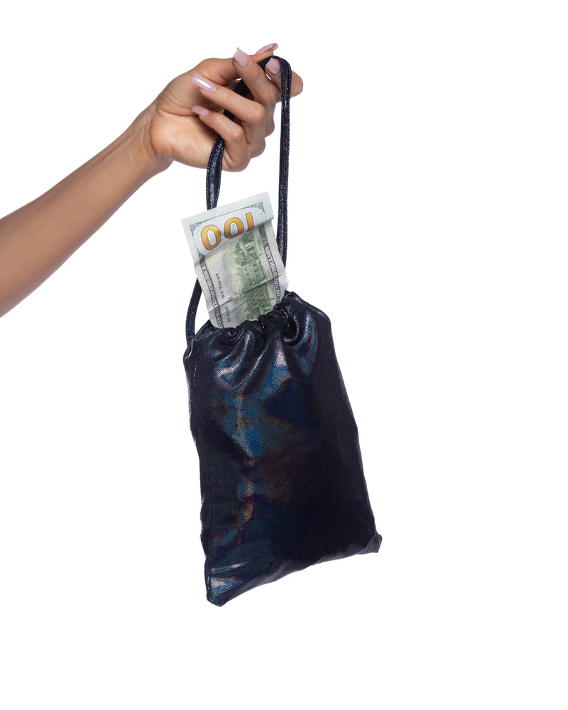 6730 - Shimmer Money Bag - Black / O/S - image 1